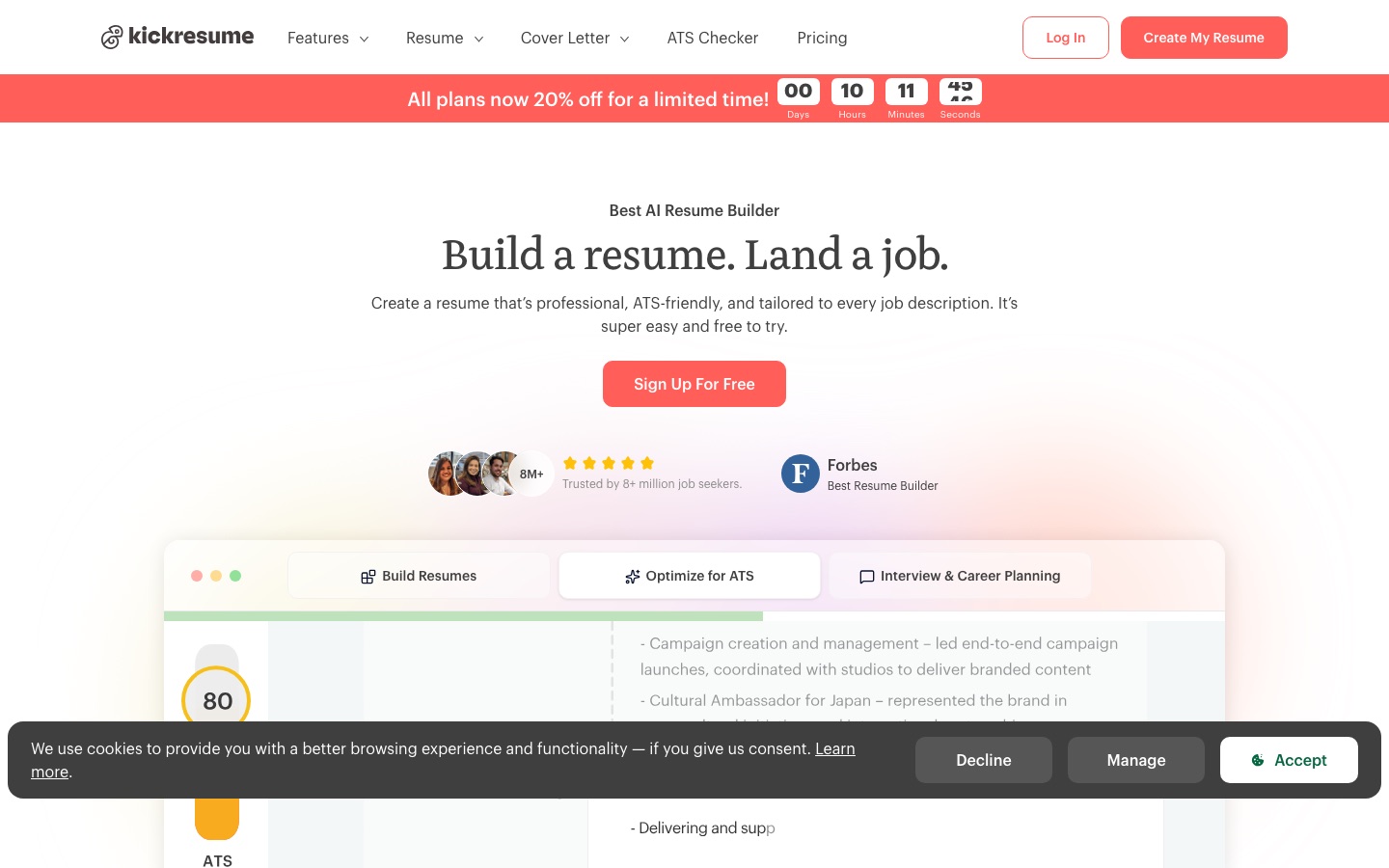 Site de Kickresume