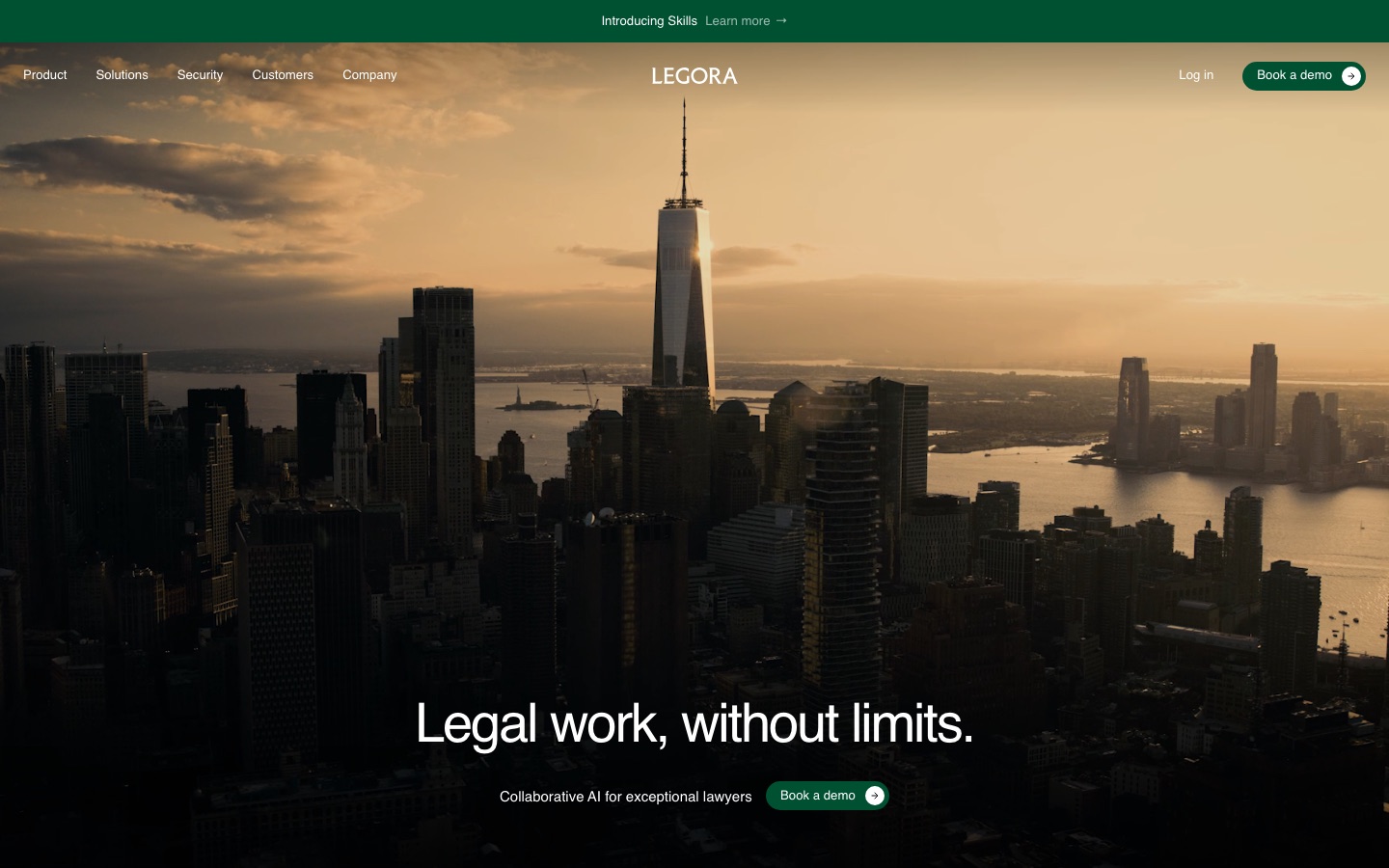 Homepage van de website van Legora