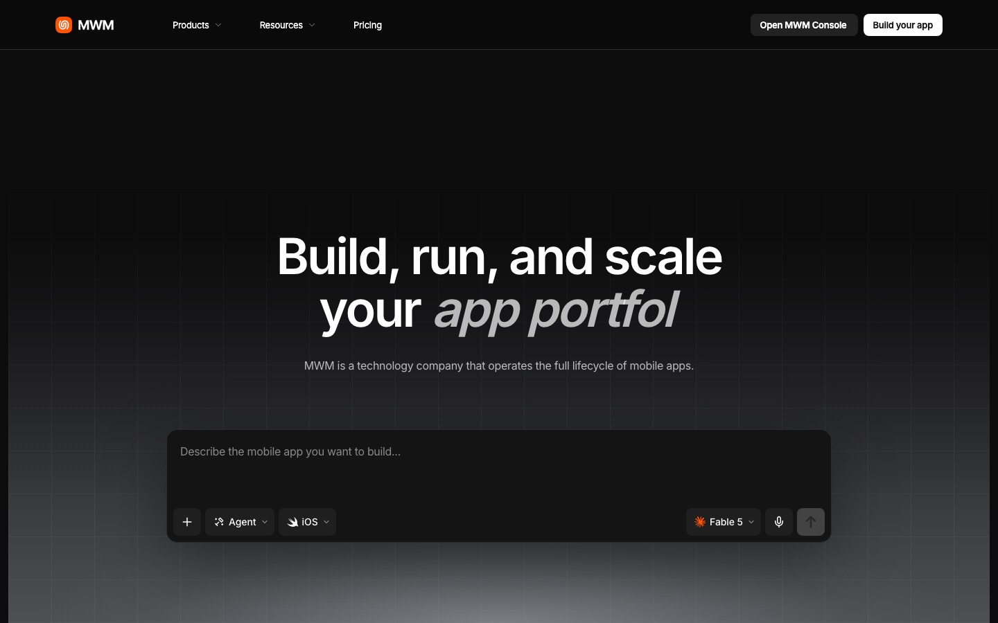 MWM AI website home page