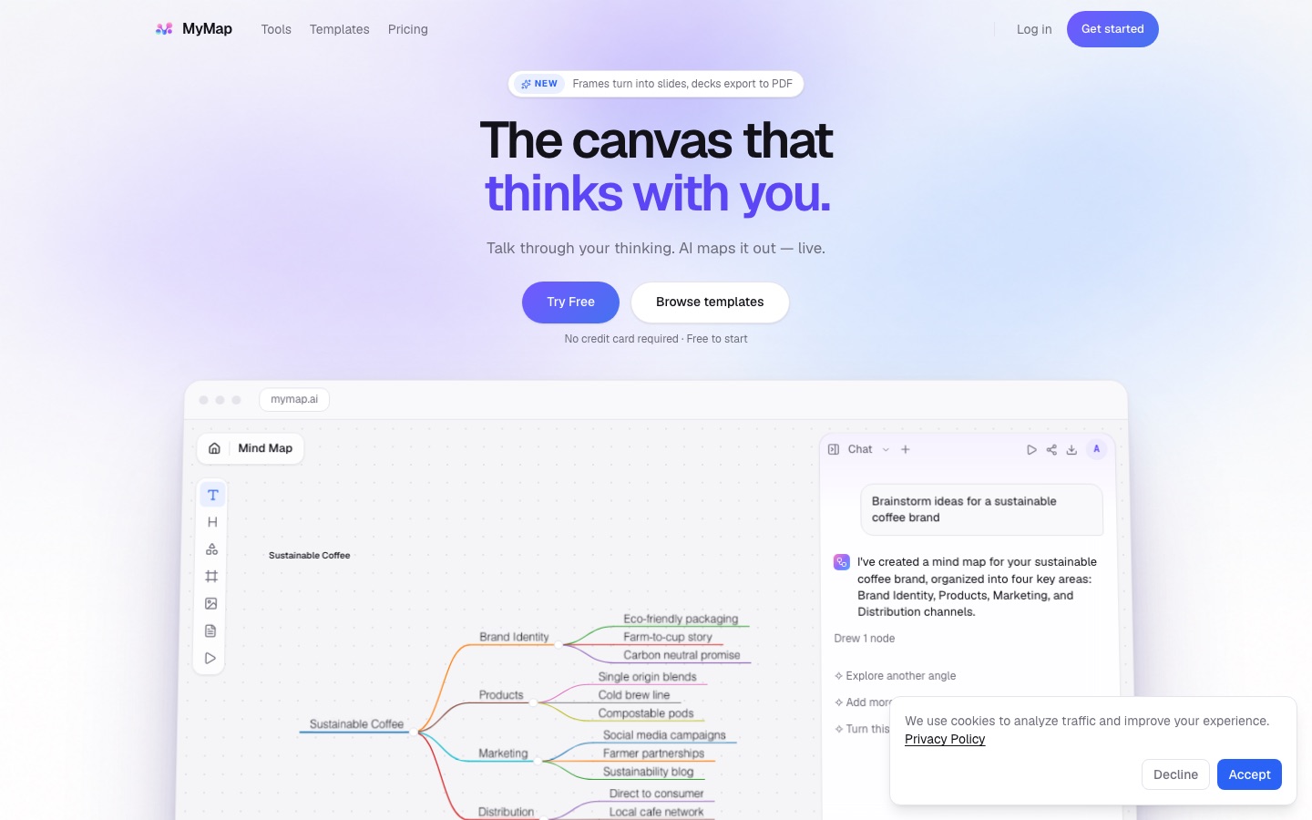 Startseite der Website von MyMap