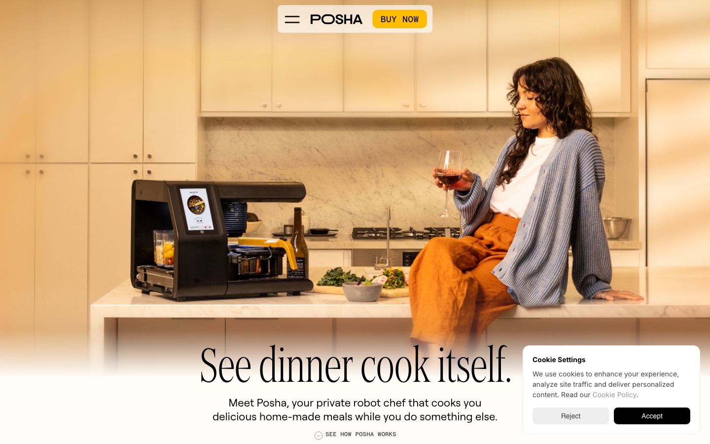 Posha website home page