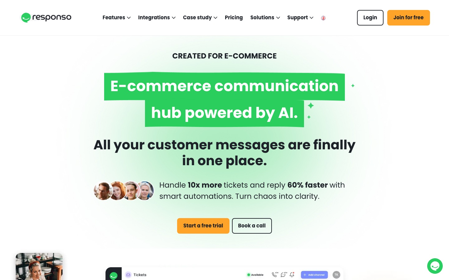 Home page del sito di Responso