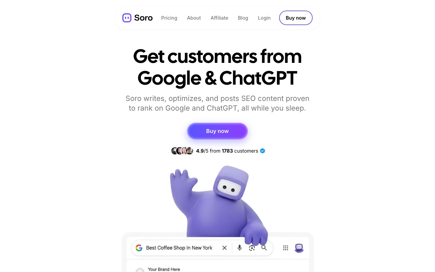 Home page del sito di Soro
