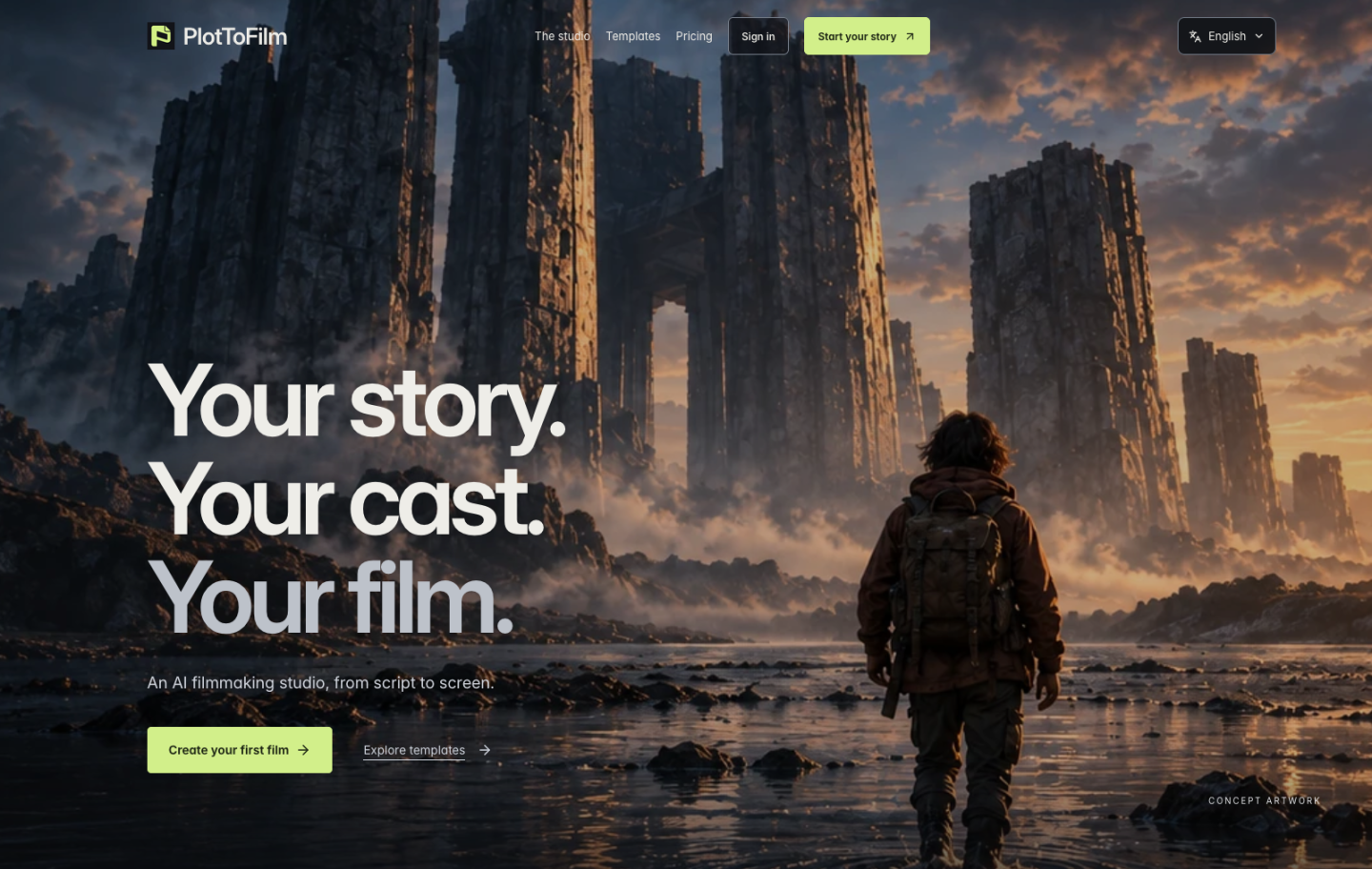 PlotToFilm website home page